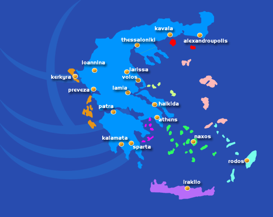 Kalamata in Greece Map